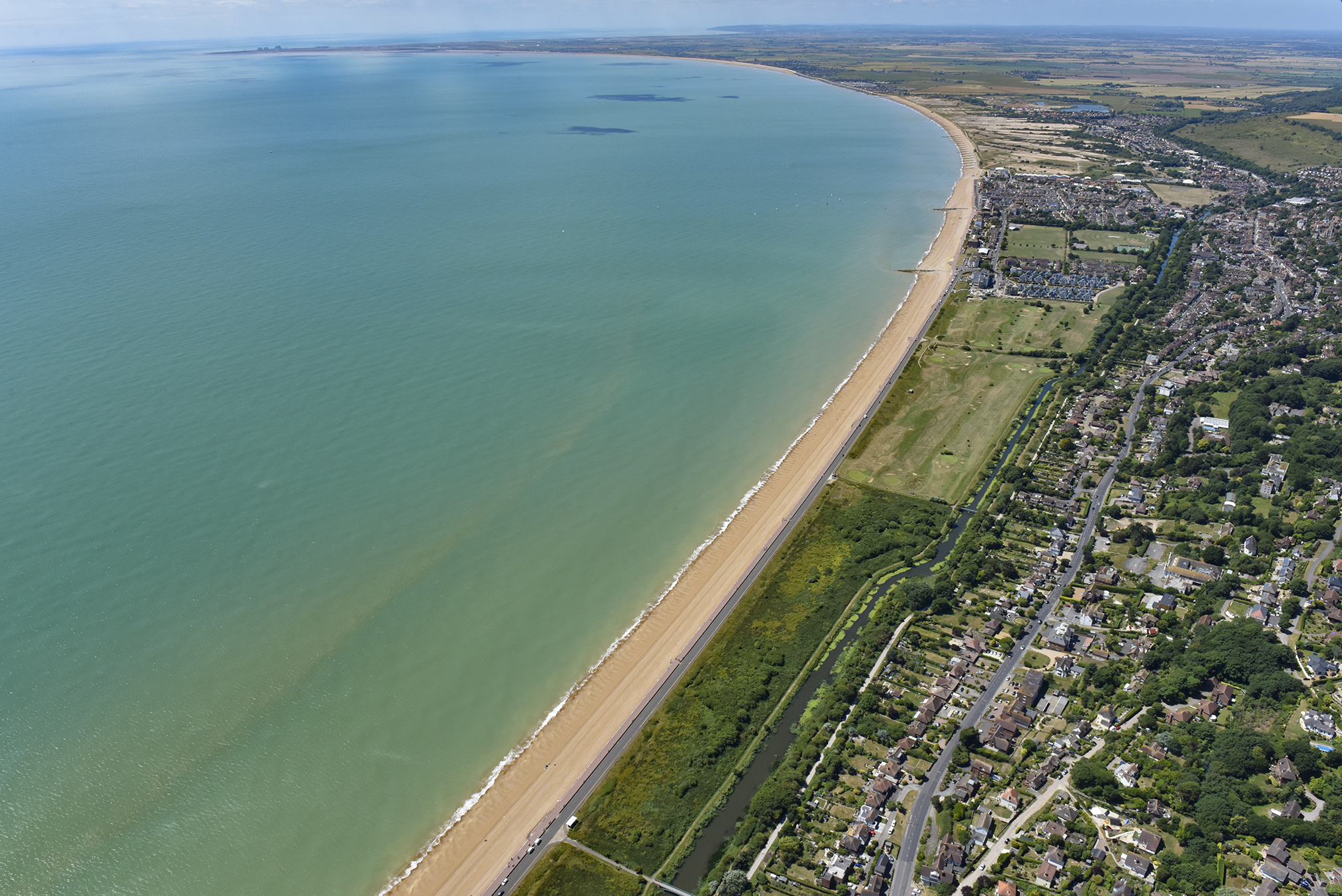 Hythe Kent from the air ©Simon Burchett 2017