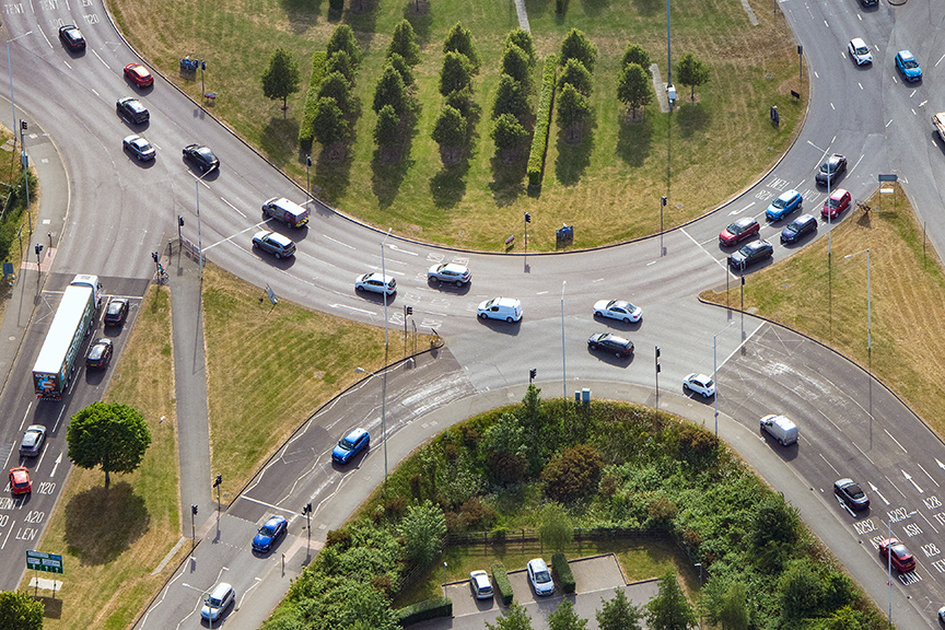 Aerial Photo Drovers Roundabout Ashford Kent - 16th May 2025